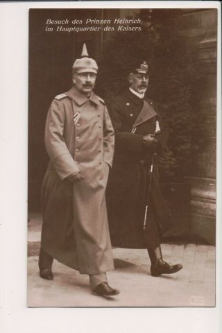 Vintage Postcard Kaiser Wilhelm Ii And Prince Heinrich