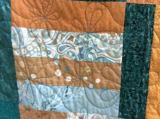Handmade Patchwork Quilt Lovely Colors Machine Stitched 3