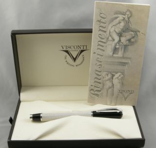Visconti Rinascimento Organza Sterling & Black Fountain Pen - 14kt Nib