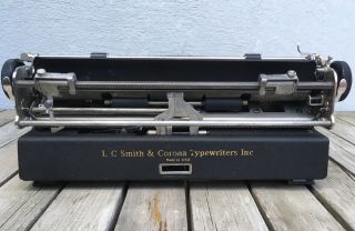 Black Smith & Corona standard Typewriter 1938 - 39 w Case Restored 8