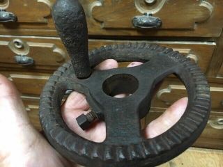 Antique Blacksmith Champion No 0 Post Drill Feed Advance Gear Anvil Forge Int.
