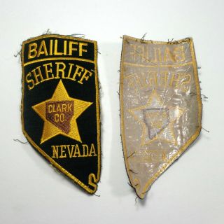 Clark County Nevada Nv Sheriff Bailiff 5.  5 " Cutout Shape Patch Las Vegas Court