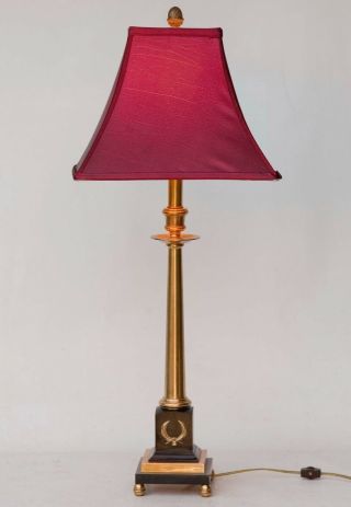 Frederick Cooper Brass Column Table Lamp Laurel Design