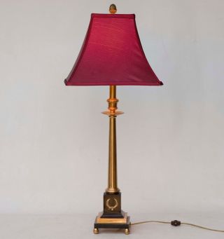 Frederick Cooper Brass Column Table Lamp Laurel design 2
