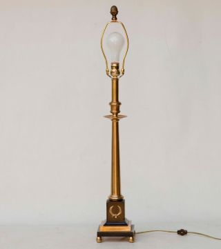 Frederick Cooper Brass Column Table Lamp Laurel design 3