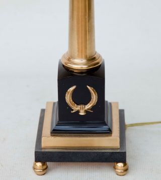 Frederick Cooper Brass Column Table Lamp Laurel design 4