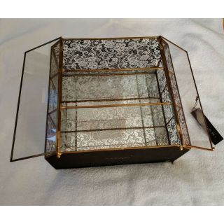 Tahari Home Tabletop Brass & Glass 3 Tier Display Case 5