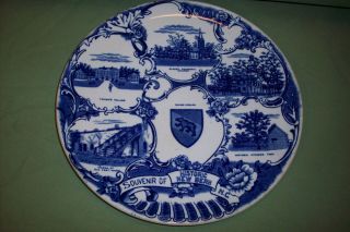 Vintage Souvenir Blue&white Plate - Historic Bern,  Nc - Jonroth England