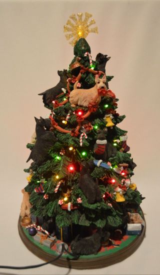 Danbury Scotty Scottish Terrier Dog Christmas Tree Lighted Figurine