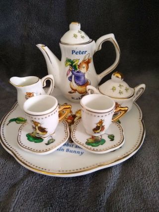 The World Of Beatrix Potter Peter Rabbit And Benjamin Bunny Mini Tea Coffee Set