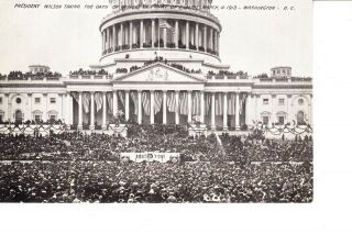 Woodrow Wilson Taking Oath Of Office 1913 U.  S.  Capitol