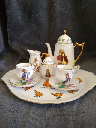 The World Of Beatrix Potter Peter Rabbit Mini Tea Coffee Set 2002