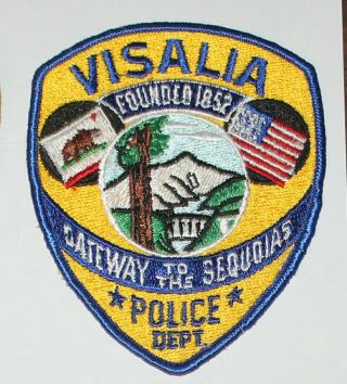 Very Old Visalia Police Tulare Co California " Police Dept " Version Ca Pd Vintage