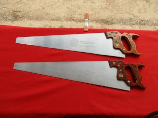 2 1950’s Disston D - 23 Saws 5 ½ And 8 Lightweight (00)