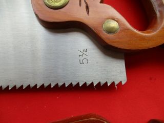 2 1950’s DISSTON D - 23 Saws 5 ½ and 8 Lightweight (00) 3