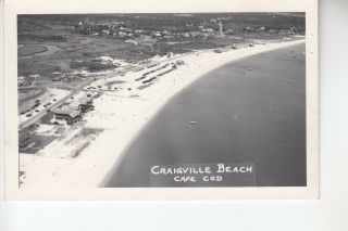 Harrison Real Photo Postcard Aerial View Of Craigville Beach Ma Mass