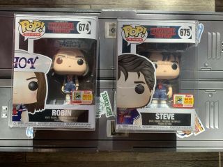 Sdcc Funko Fundays 2018 Steve & Robin Stranger Things Scoops Ahoy Pop Le 1800