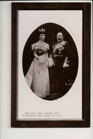 Vintage Postcard The Late King Edward Vii And Queen Alexandra