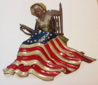1970 Betsy Ross Metal Wall Hanging