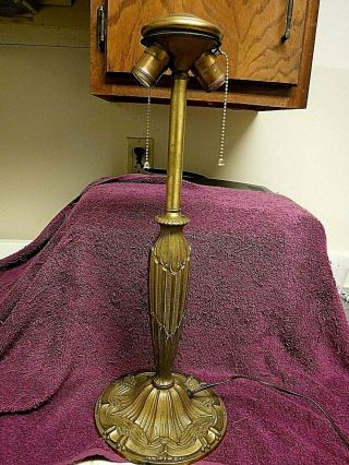 Quality Antique Lamp Base,  Parker Handel Tiffany Era