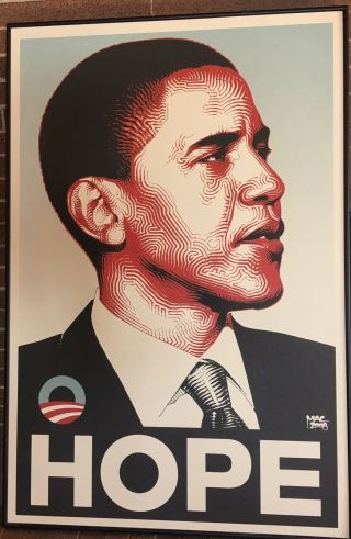 El MAC OBAMA HOPE 2008 Campaign Poster Print Artist Proof Not Numbered 4