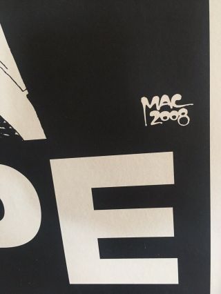 El MAC OBAMA HOPE 2008 Campaign Poster Print Artist Proof Not Numbered 5