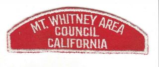 Rws Mt.  Whitney Area Council California Gause Back Rated 11 $2277