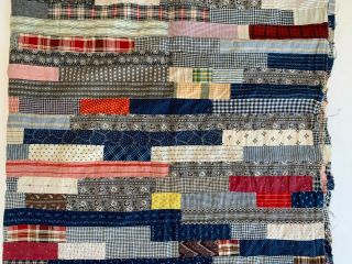 Vintage Stripe Pattern Quilt Top Only (e7)