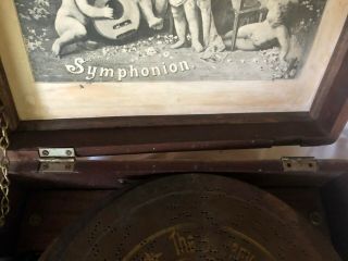 1899 IMPERIAL SYMPHONION MUSIC BOX with 4 discs 3