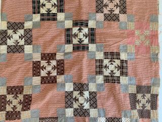 Vintage Mosaic Pattern Quilt Top Only (e4)