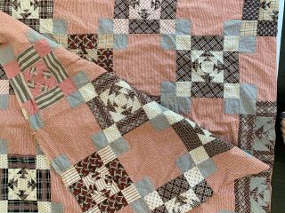 Vintage Mosaic Pattern Quilt Top Only (E4) 2