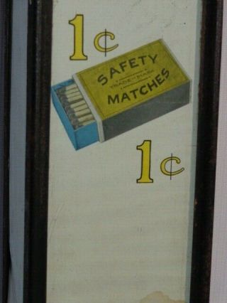 HTF 1 Cent Griswold Match Vending Machine Counter Top Coin Op Parts 3