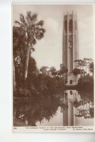Morse Real Photo Postcard The Singing Tower Lake Wales Fl