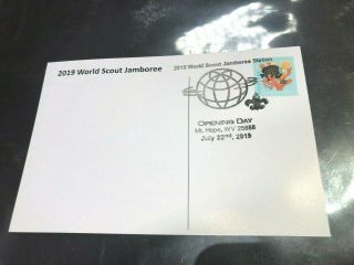 2019 World Scout Jamboree Postcard Opening Day Mt.  Hope,  Wv 25888 July 22,  2019