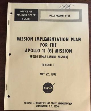 Mission Implementation Plan For The Apollo 11 Mission,  Apollo 11 Press Kit
