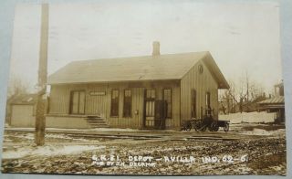 Vrare 1910 Rppc Of G.  R.  & I.  Railroad Depot - Avilla,  Indiana - Postcard - Decamp