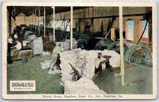 Bogalusa,  Louisiana Postcard " Beater Room,  Bogalusa Paper Co.  " Kropp C1920s