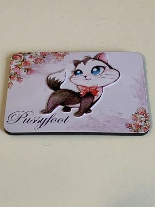 Six Flags Magic Mountain Looney Tunes Pussyfoot Cat Pink Magnet