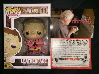 Gunnar Hansen Signed Leatherface Funko Pop 11 With Proof