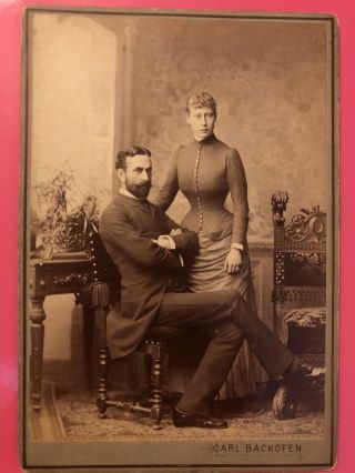 Prince Louis Of Battenberg & Victoria Of Hesse Darmstadt Cabinet Photo