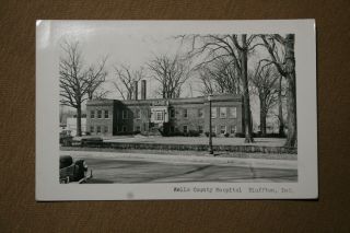 Wells County Hospital,  Bluffton Indiana Postcard - Real Photo Rppc