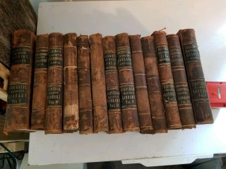 Antique 1850s Universal Masonic Library Volume Books (13),  Estate Find