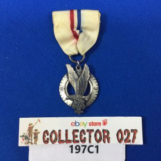 Boy Scout Explorer Silver Award Medal Type 2 Sterling