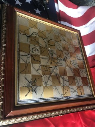 Franklin Civil War Chess Set Gettysburg Gold And Silver Limited Edition 11