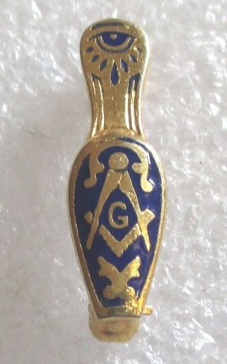 Vintage Mason Widow Masonic Mourning Slipper Pin