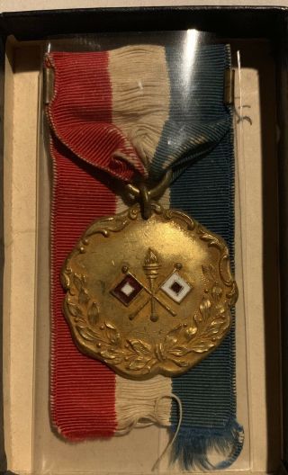 Boy Scout 1910s Gold Signaling Contest Medal