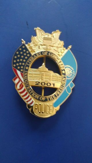 3 Police Badges for 2001 President Geroge Bush Inauguration 4
