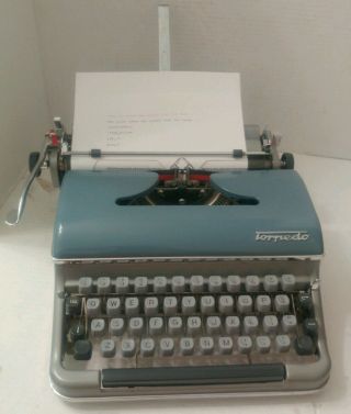 Torpedo 18b Typewriter Remington Rand Made In West Germany 1962