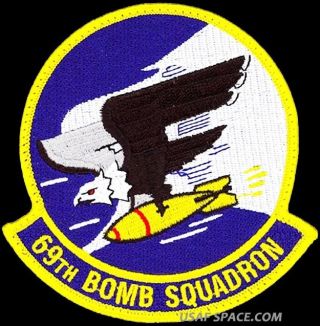 Usaf 69th Bomb Squadron - B - 52 - Minot Afb,  Nd - Air Force Patch