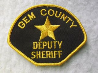 Idaho Gem Co Sheriff Patch Old (cheese Cloth) Emmett Id